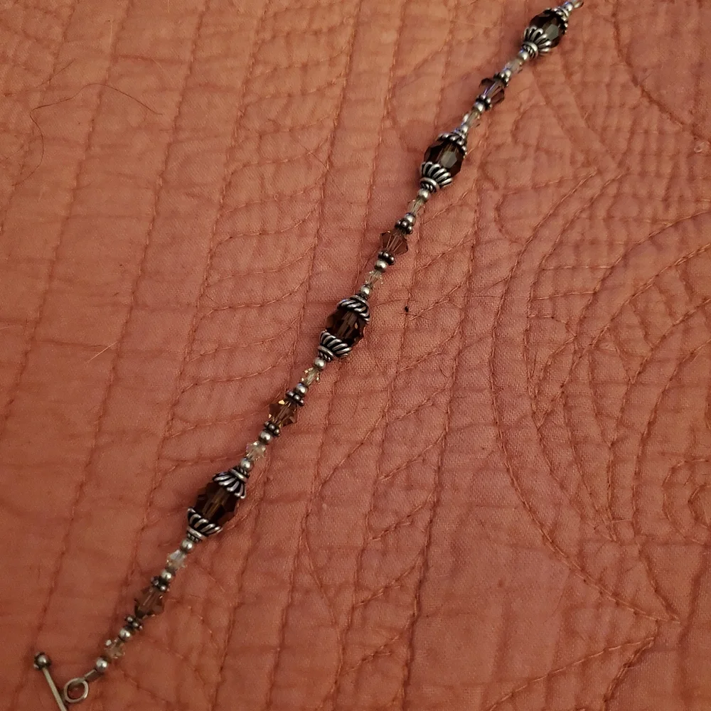 Beaded sterling silver bracelet